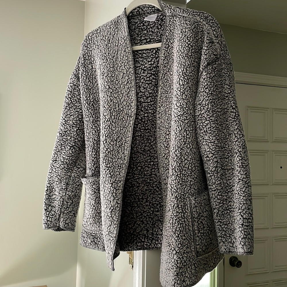 Grey polyester cardigan